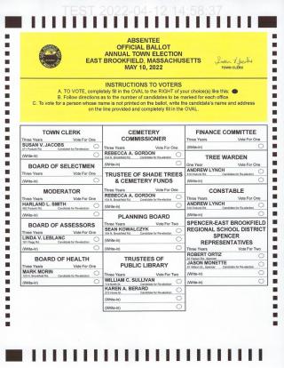 Annual Town Election and Ballot